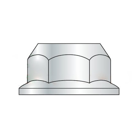 Flange Nut, M5-0.80, Class 10, Zinc Plated, 8 Mm Hex Wd, 5000 PK